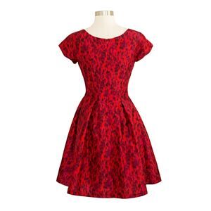 Zac Posen Animal Print Cap Sleeve Dress 2